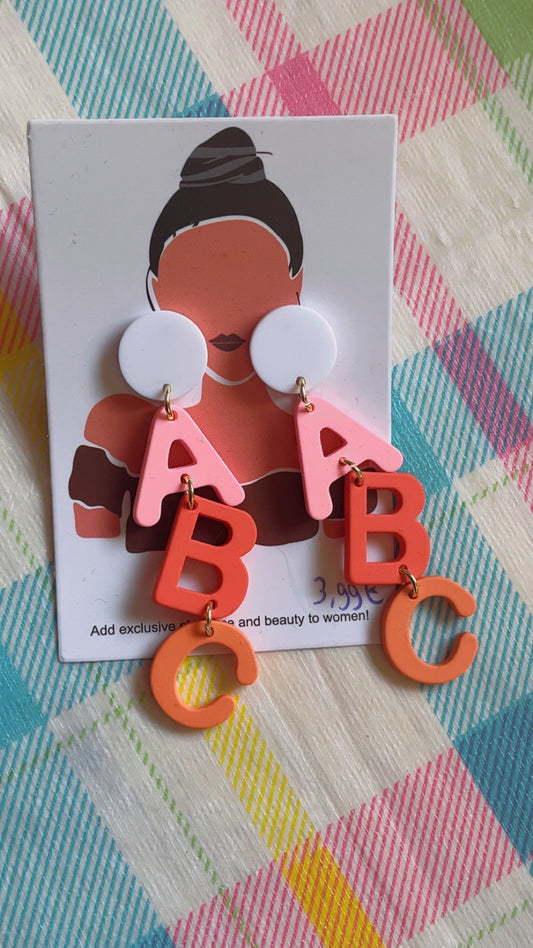 Boucle d'oreille ABC